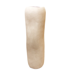 Wazon ceramiczny terakota Wysoki wąski Kremowy 57cm